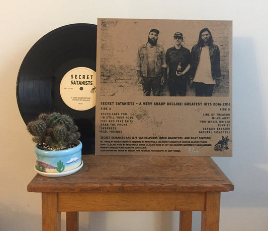 Secret Satanists - A Very Sharp Decline (Black LP w/ Screenprint Cover)
